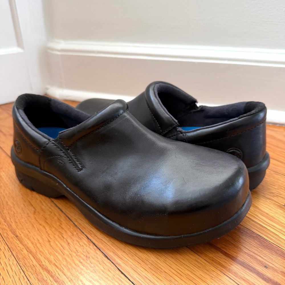 Timberland Pro ESD Black Anti Fatigue Steel Toe Slip-On Women’s Clogs Size 8